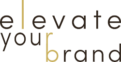 Go To Home Page Logo reading “elevate your brand” in black and gold text on a white background Total Creative's catch phrase