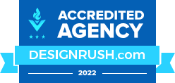 DesignRush accredited agency badge for top-rated Houston IT support provider.