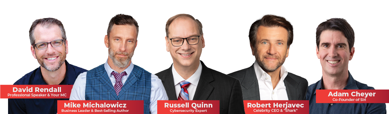 Russell Quinn, Robert Herjavec, and Mike Michalowicz featured as keynote speakers for Tech Week 2023 in Houston.