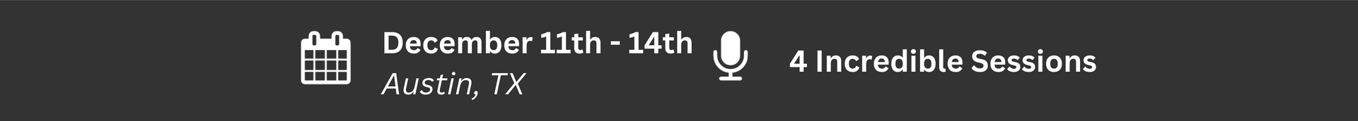 Microphone icon with event date for Houston Tech Week 2023 virtual IT support and cybersecurity presentation.