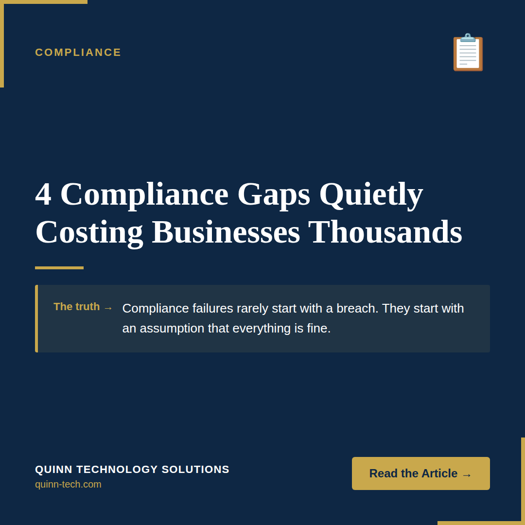 Compliance failures rarely start with a breach. They start with an assumption that everything is fin