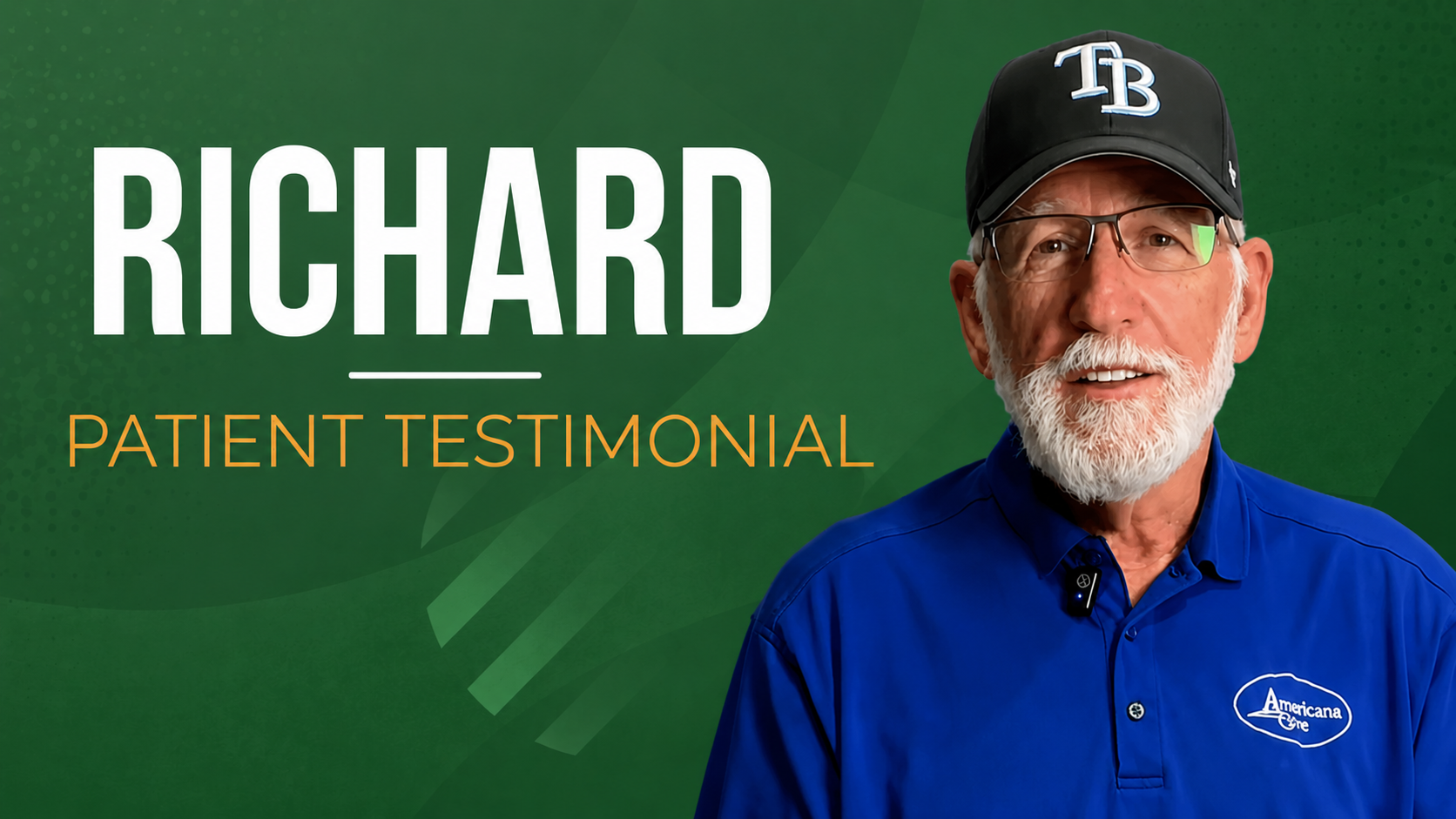 Image of an elderly man with a fully grey beard wearing a grey Tampa Bay Rays ball cap and glasses