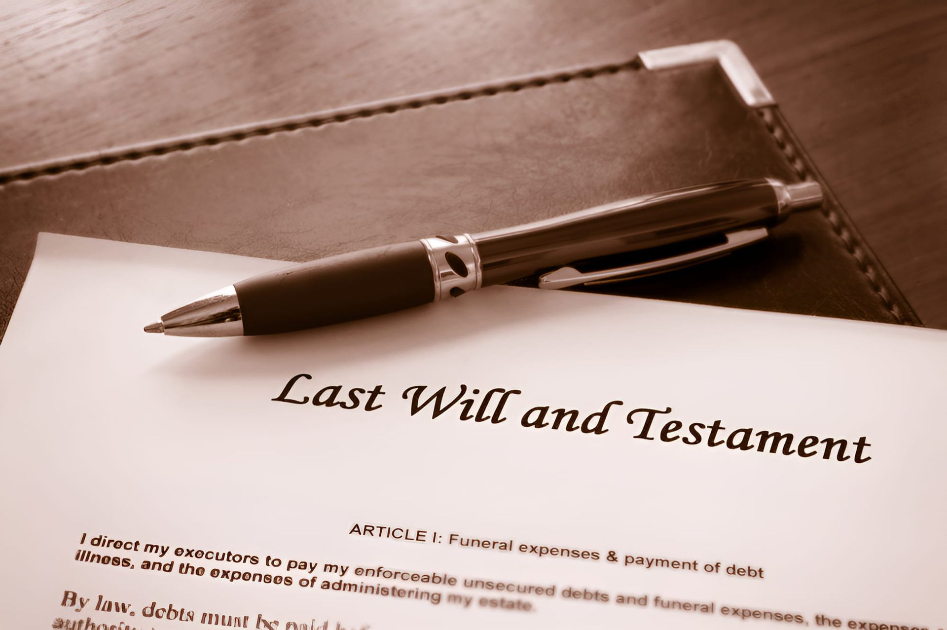 A Pen Is Sitting On Top Of A Last Will And Testament — De Silva Hebron In Darwin City, NT