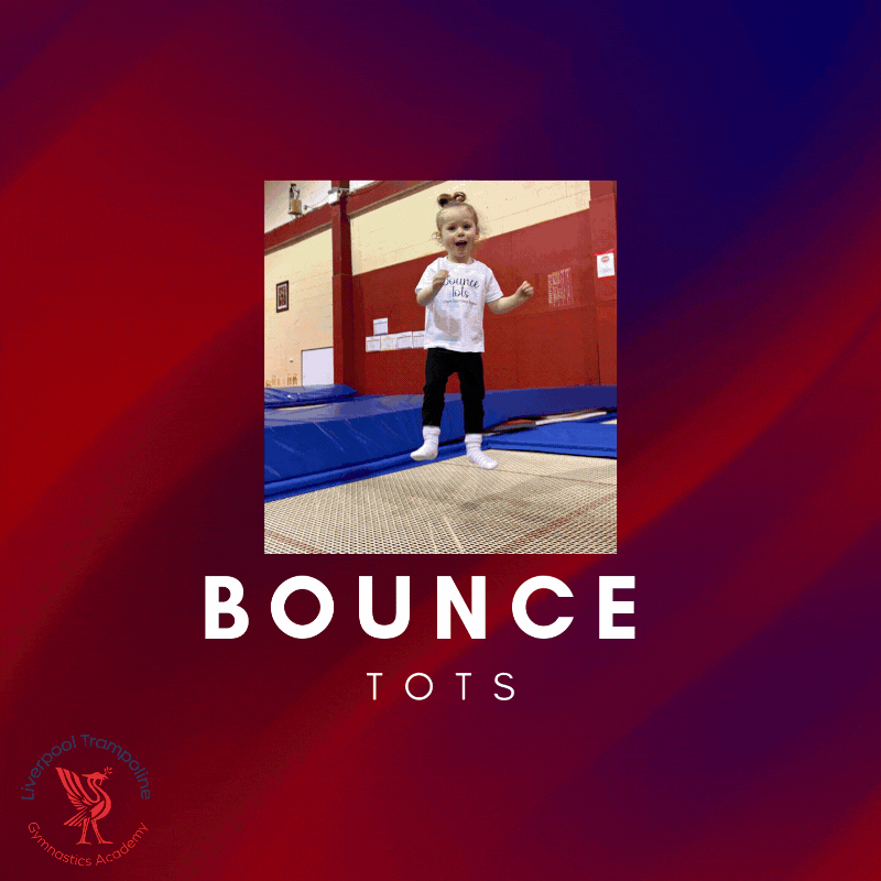 A little girl is jumping on a trampoline.