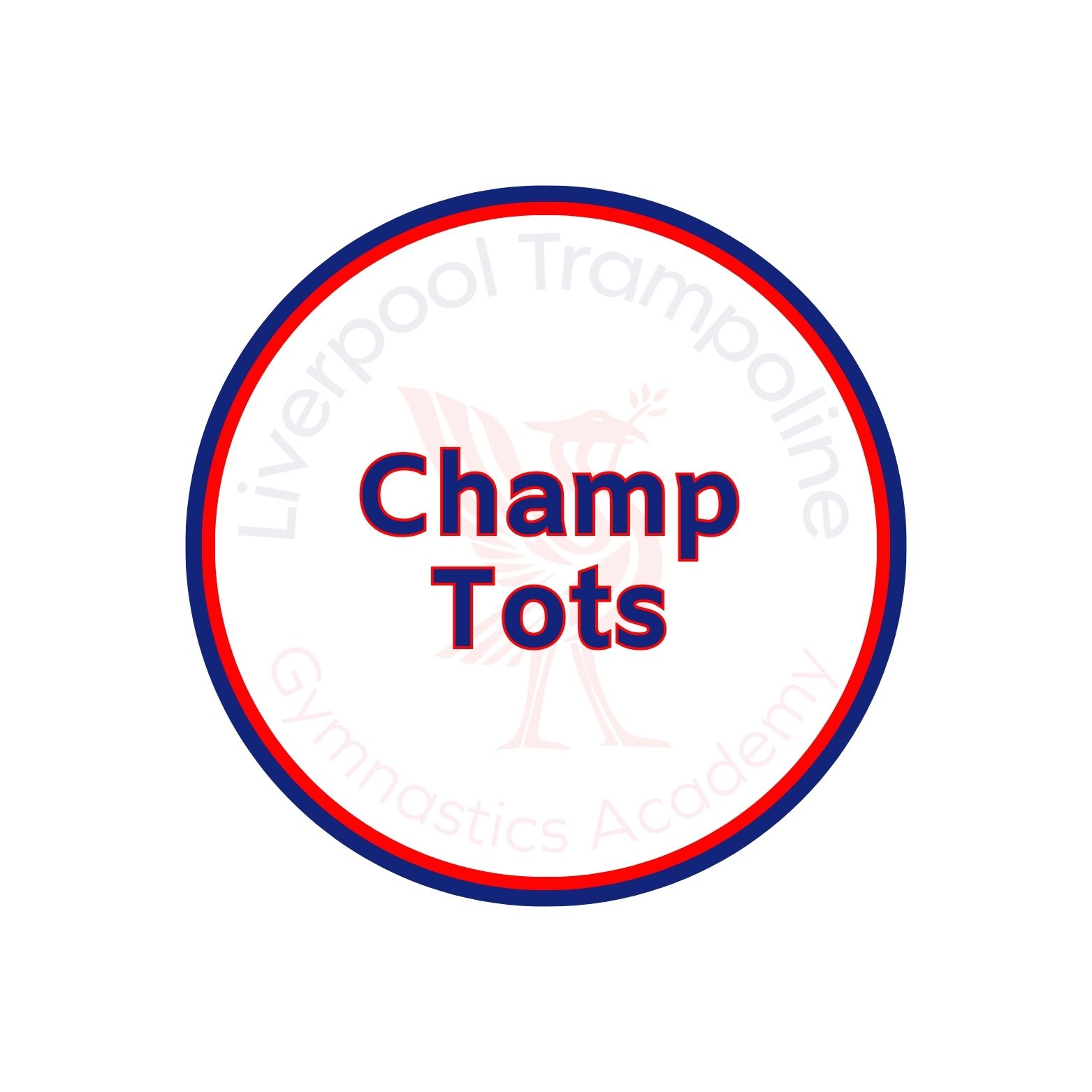 The logo for liverpool trampoline champ tots gymnastics academy