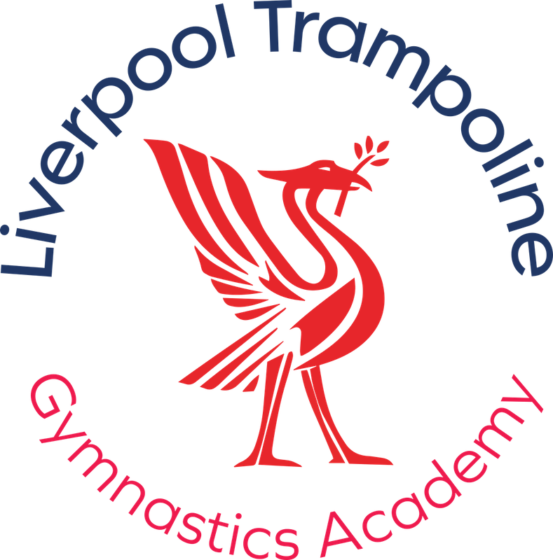 The logo for liverpool trampoline gymnastics academy.