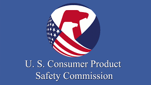 The blue logo of the U.S. Consumer Product Safety Commission, featuring a circular graphic of an American flag eagle.