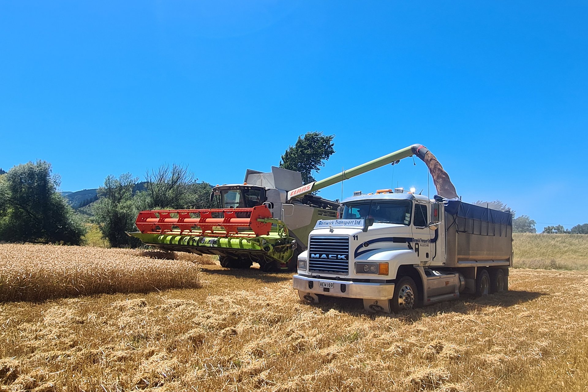 Bulk haulage by Renwick Transport for the Nelson, Marlborough and Canterbury regions.