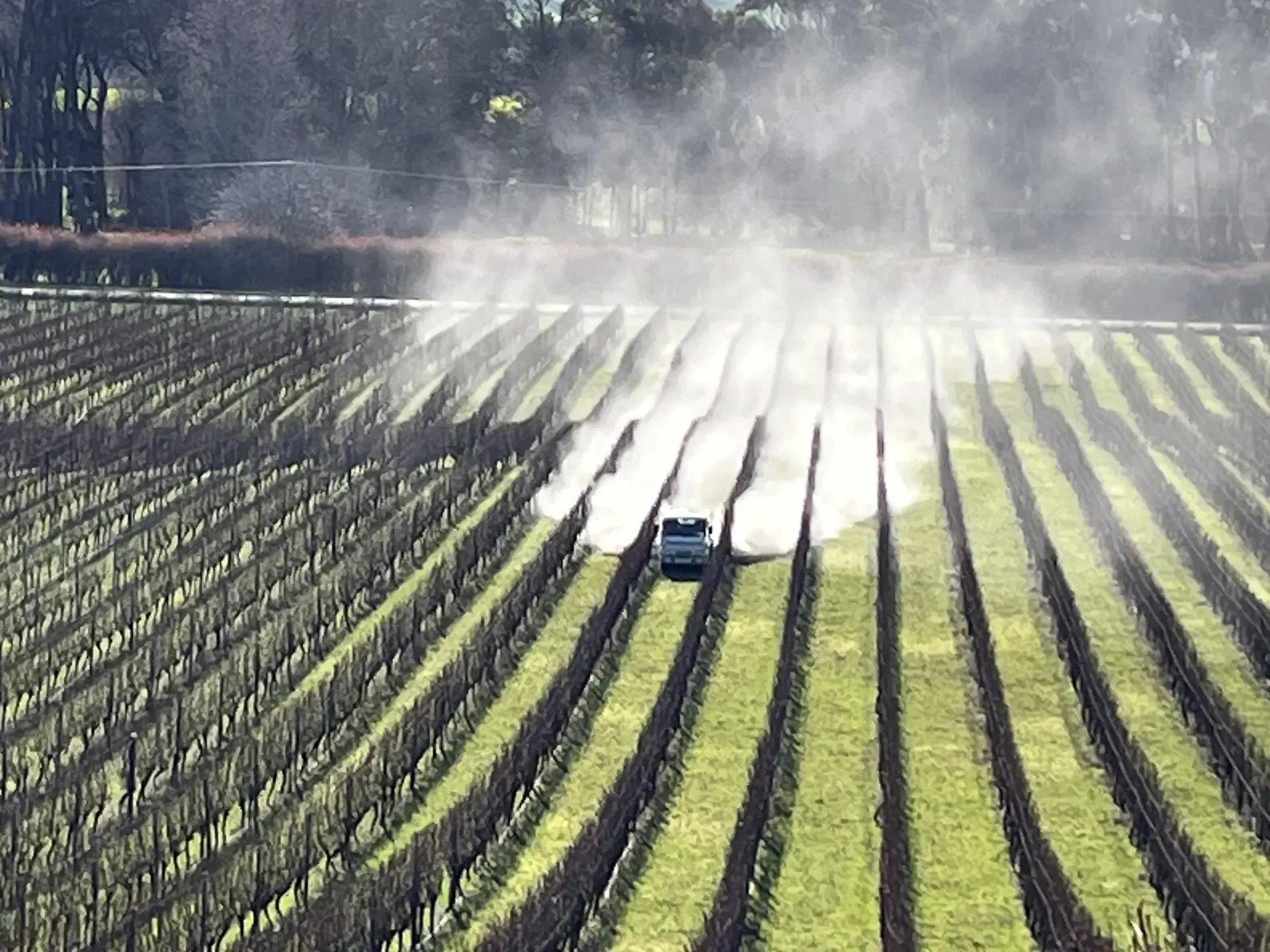 Fertiliser spreading in the Marlborough region by Renwick Transport.