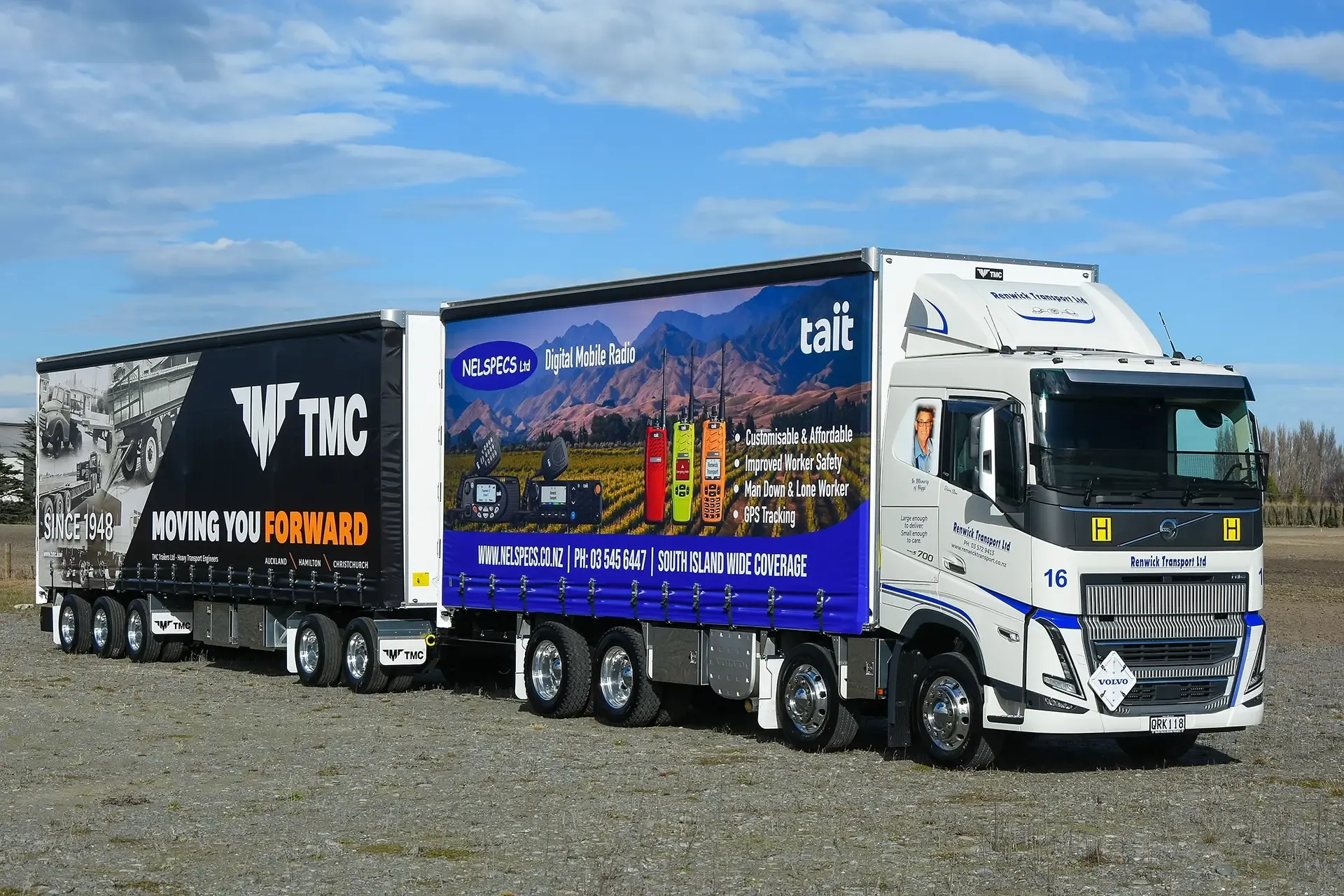 General Cartage by Renwick Transport for the Nelson, Marlborough and Canterbury regions.