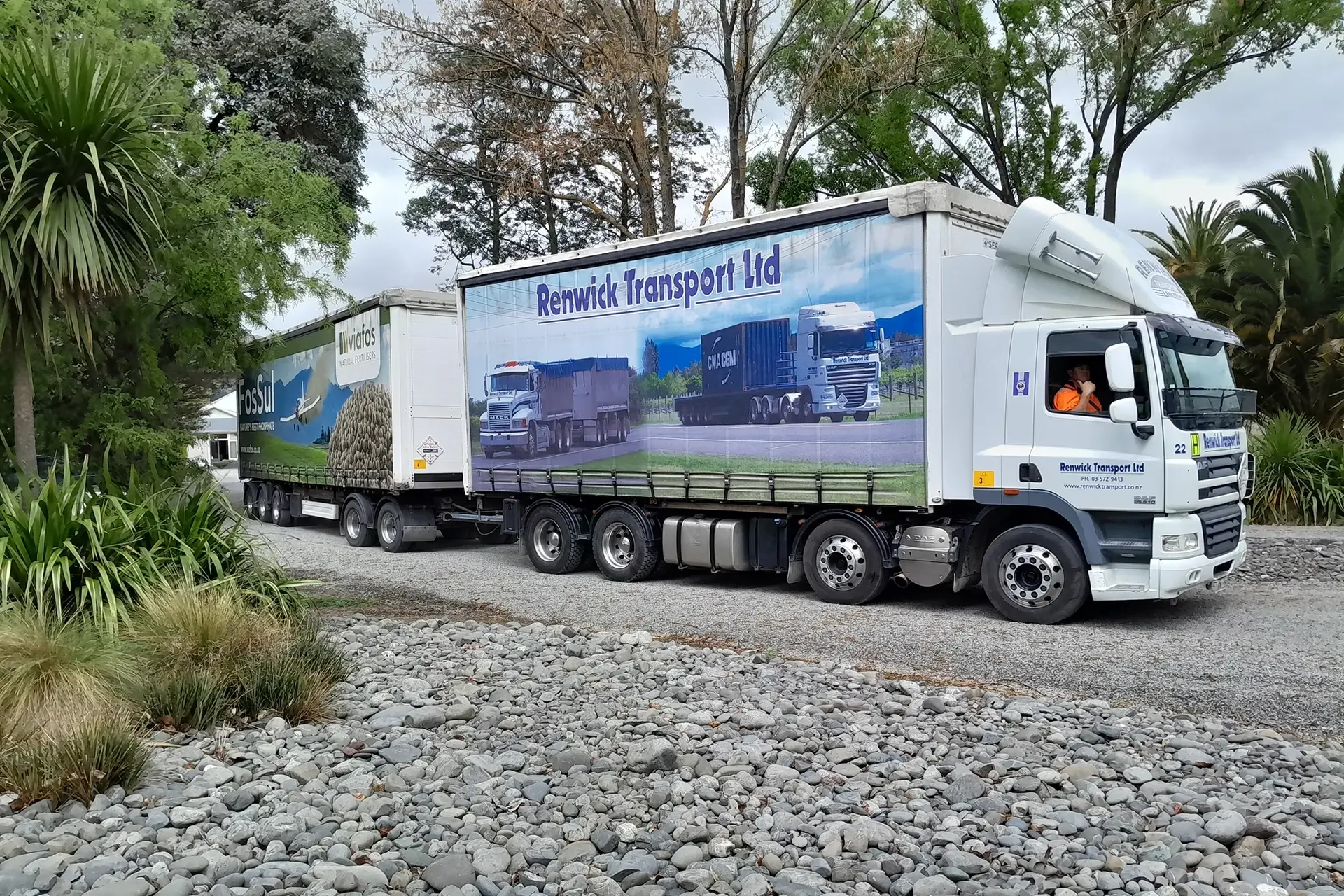 General Freight by Renwick Transport for the Nelson, Marlborough and Canterbury regions.