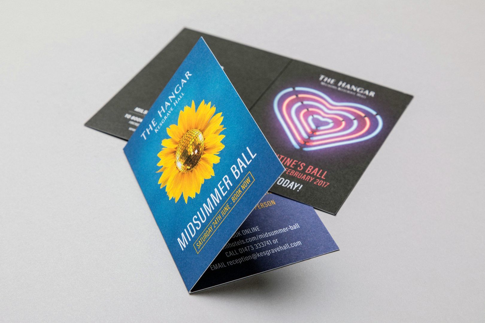 Tri-fold event invitation for