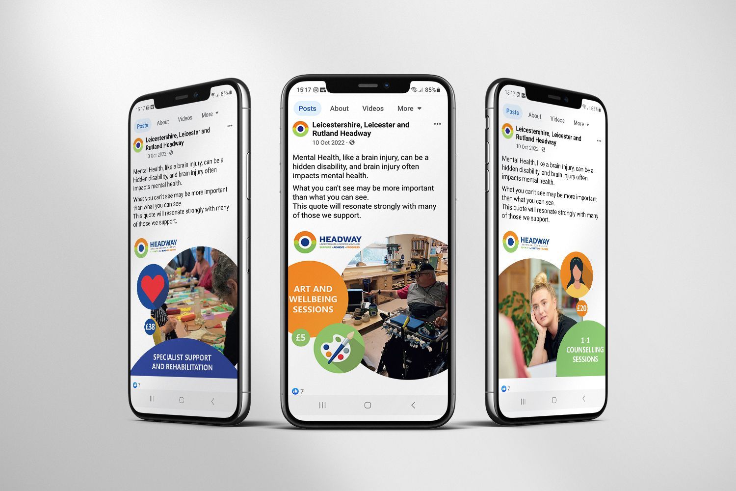 Headway charity design and marketing