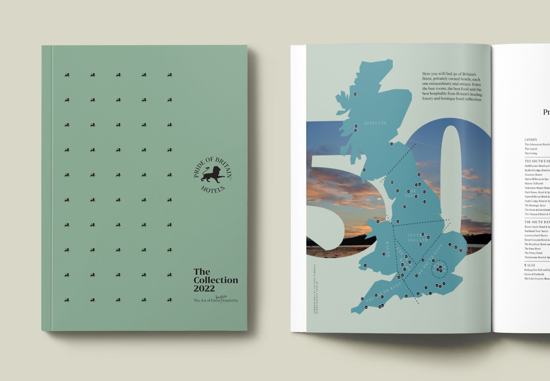 Pride of Britain Hotels brochure design