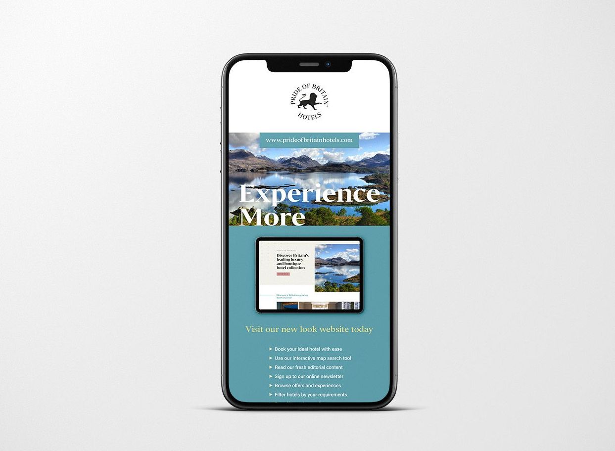 Pride of Britain Hotels marketing emails design