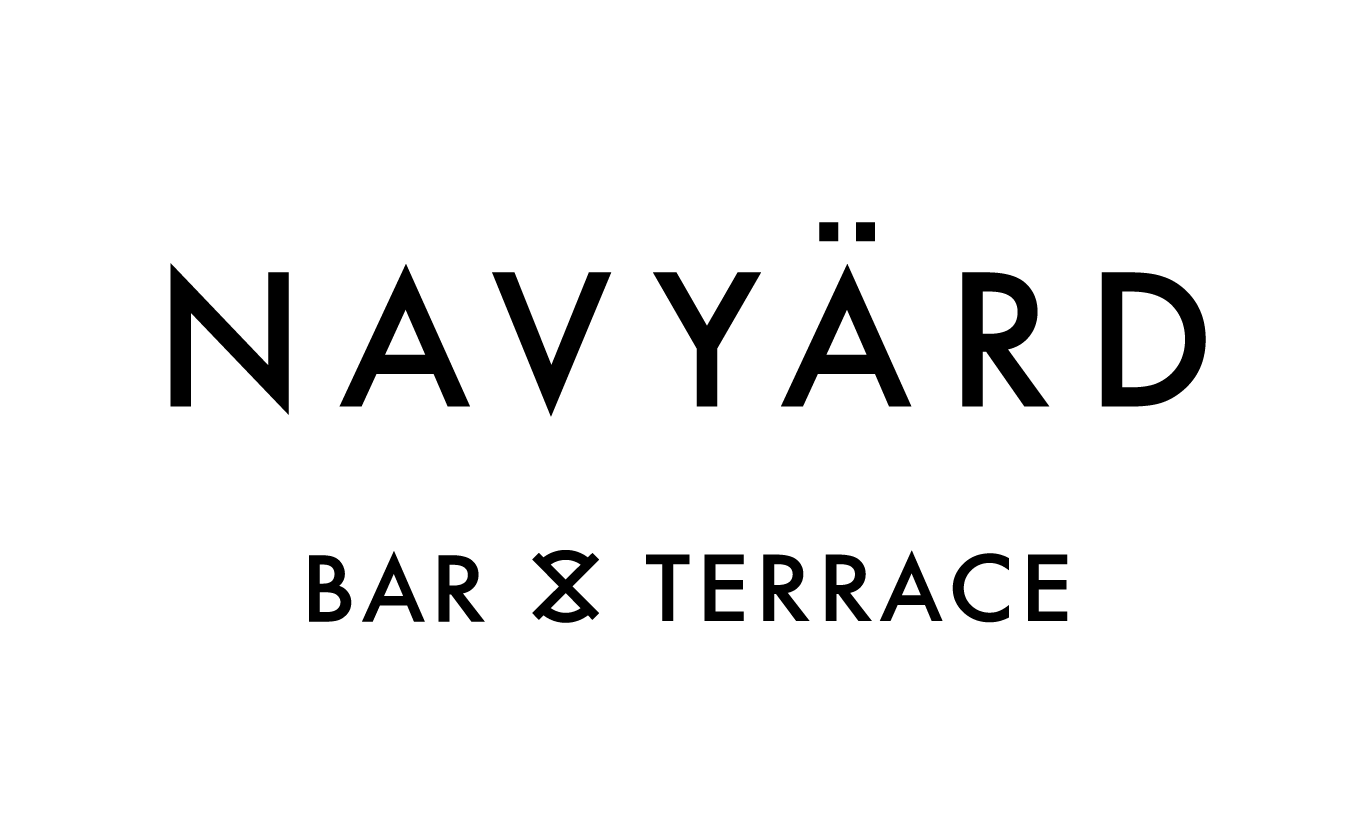 NAVYYÄRDBar & Terrace logo. Black text on white. The word