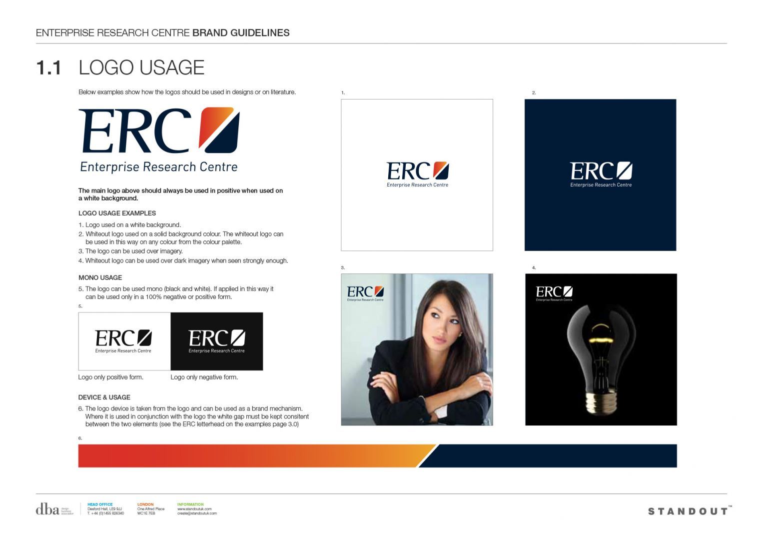 Enterprise Research Centre brand guidelines design and marketing