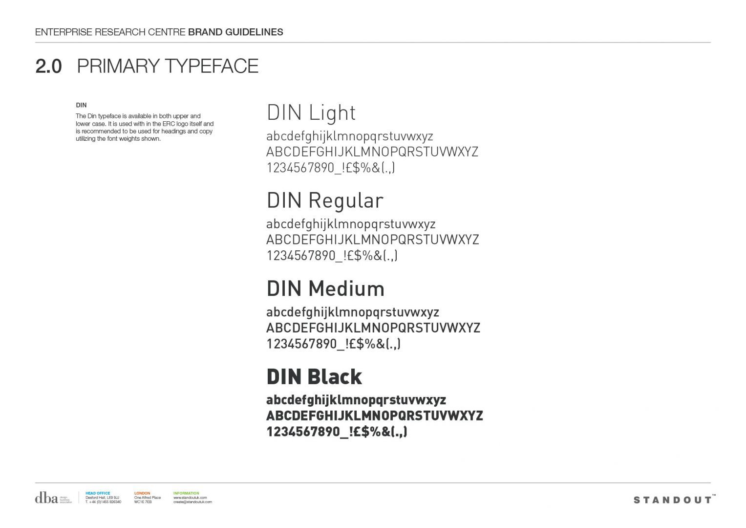 Enterprise Research Centre brand guidelines design and marketing