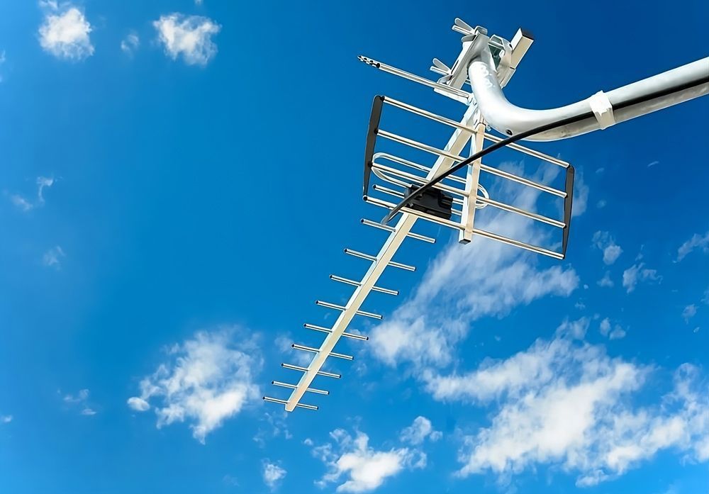 Installed Antenna with Blue Sky Background Installed Antenna with Blue Sky Background — A1 Antenna Doctor In Port Macquarie, NSW