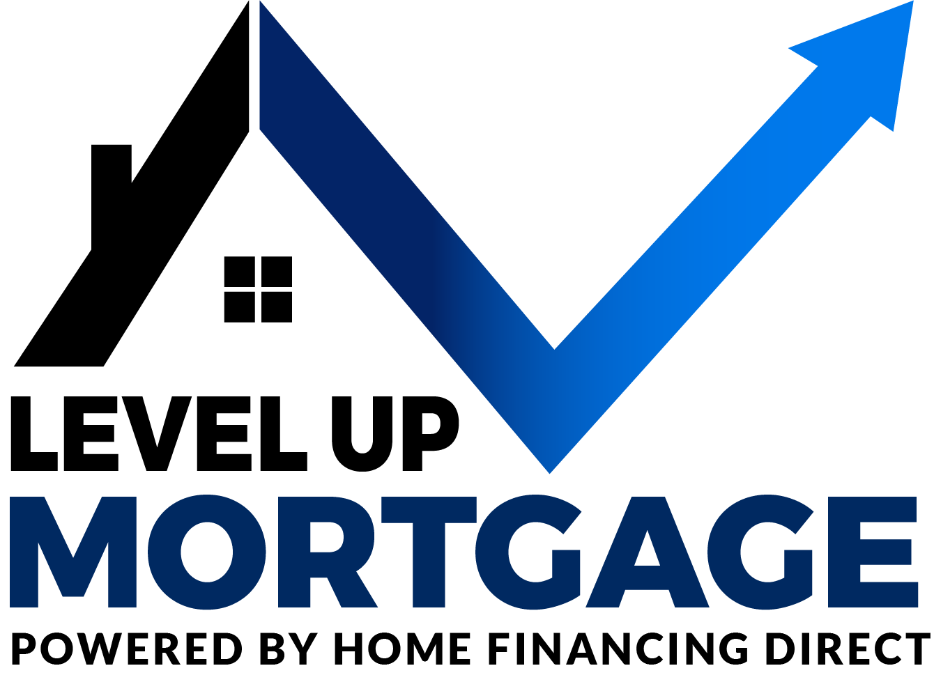 Level Up Mortgage Powered by Home Financing Direct logo in central nebraska