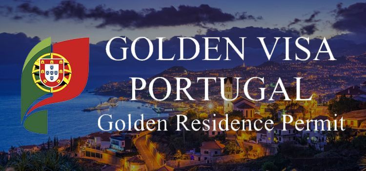 Um cartaz para um visto dourado em portugal autorização de residência dourada
