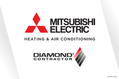Mitsubishi Electric Heating & Air Conditioning logo with 