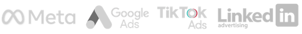 Logotipos para Google Ads, Meta y TikTok.
