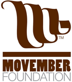 Movember Foundation logo in brown and black with stylized mustache icon and text