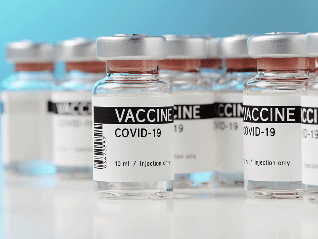 Vials labeled 