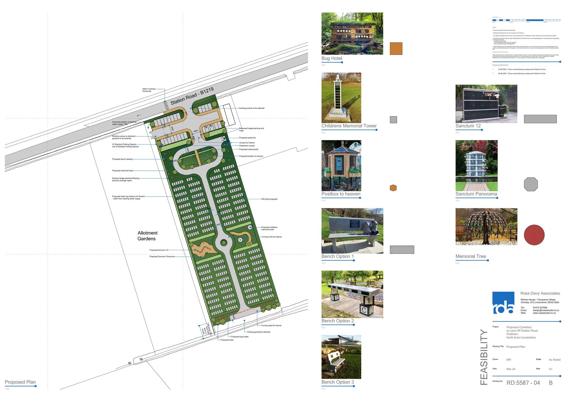 A map of a cemetary consultation with a lot of pictures on it.