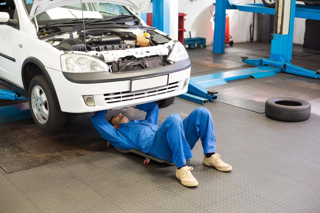 working on Brake repairs in Reading workshop