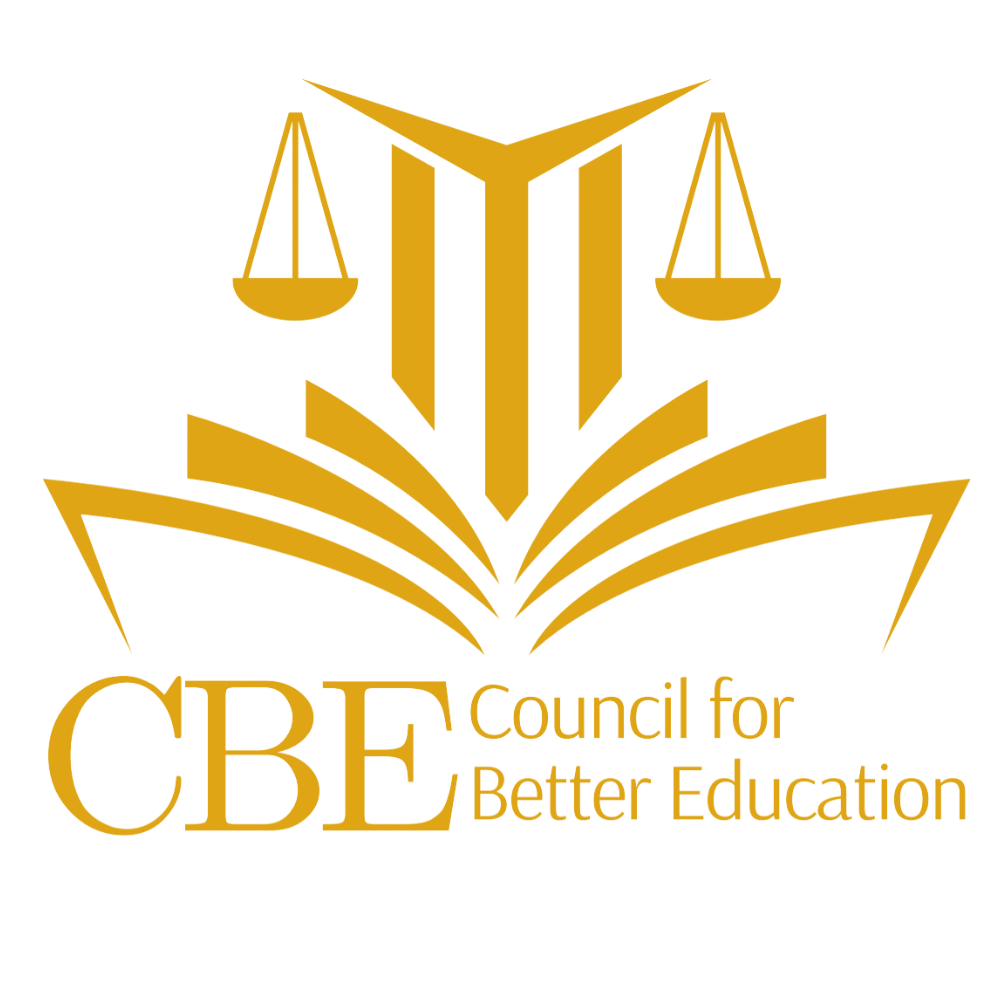 A logo for the council for better education