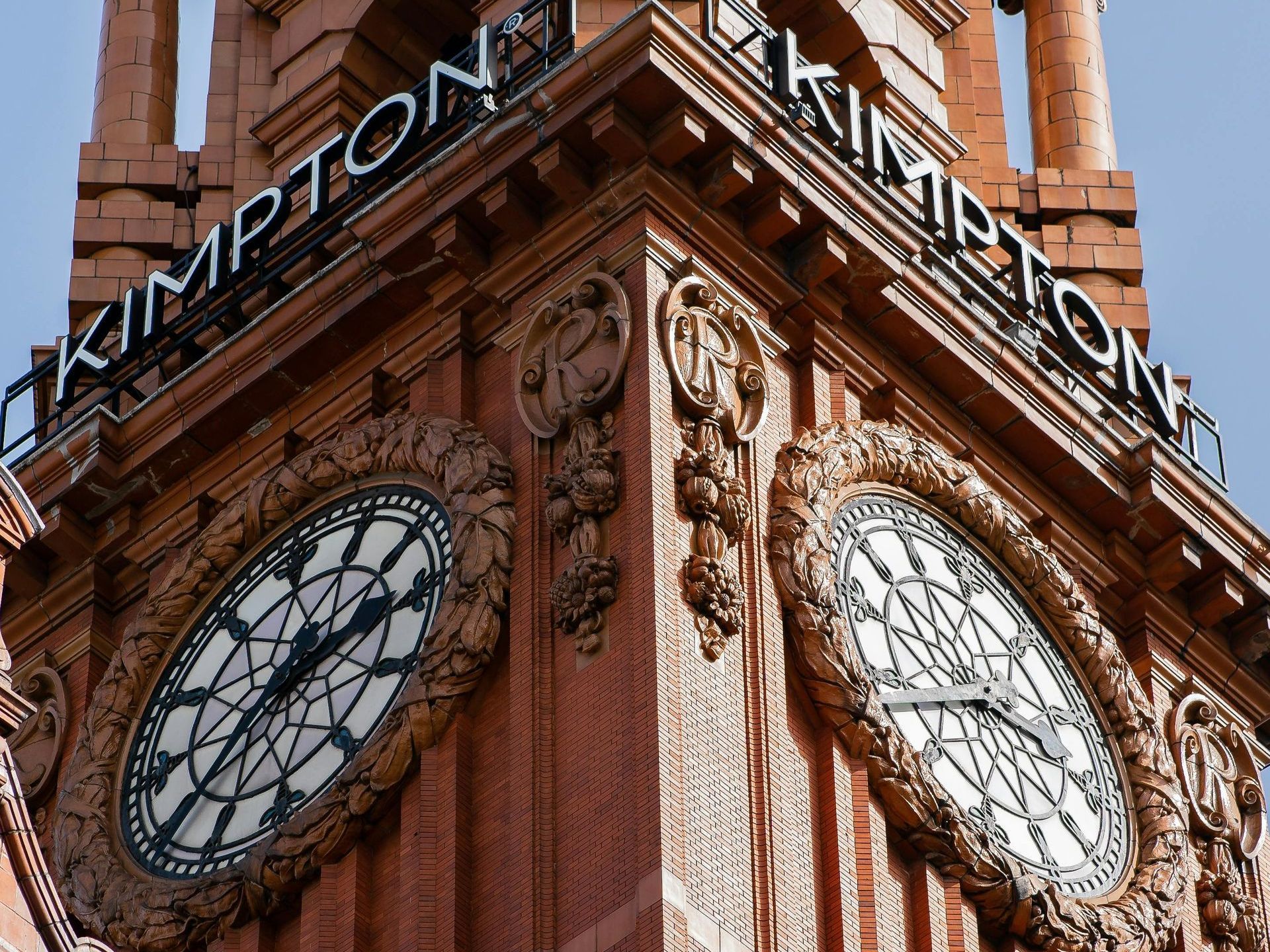 Photograph of the Clocks of the Kimpton Clocktower Hotel in Manchester.