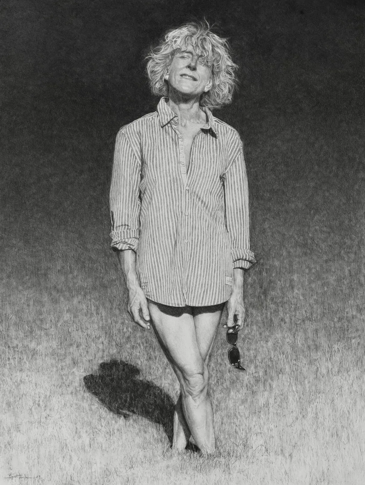 Bart Heijlen - Let it grow - Charcoal drawing.