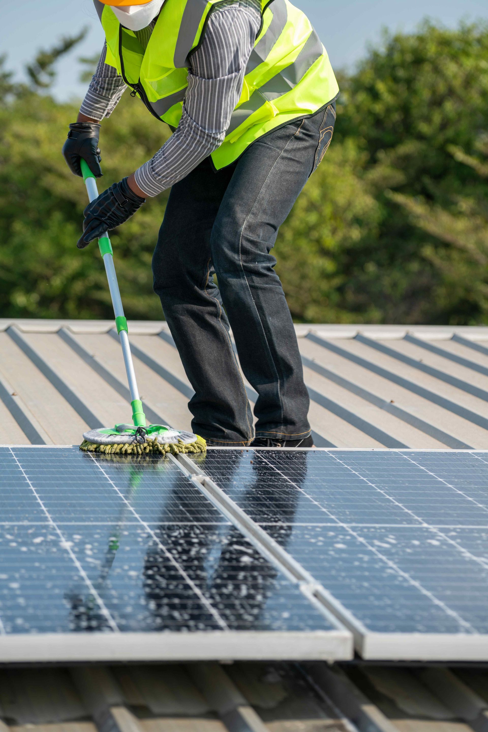 Solar Panel Repair Tools On Top Of Solar Panel