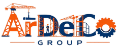 ArDelCo Group logo in orange and blue with a crane and gear motif