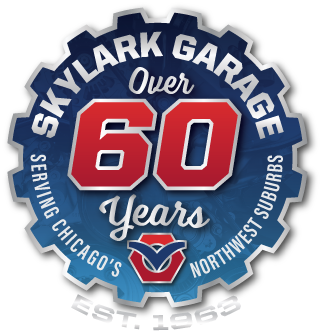 Skylark Garage logo celebrating more than 60 years of service