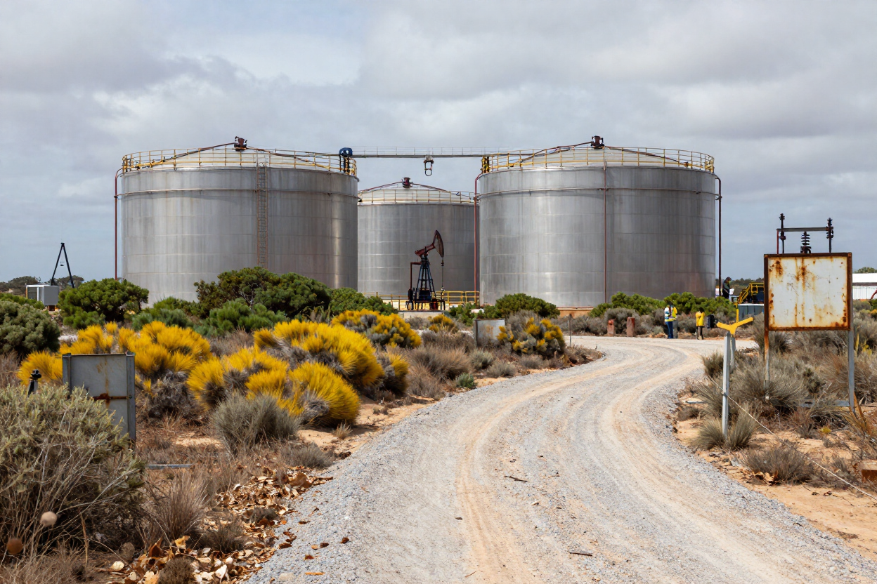 Oil and gas site vegetation spraying