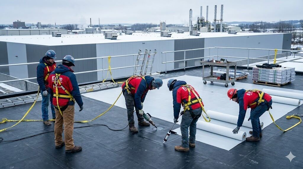 Commercial Professional Roof Replacement By Erie Roofing Pros