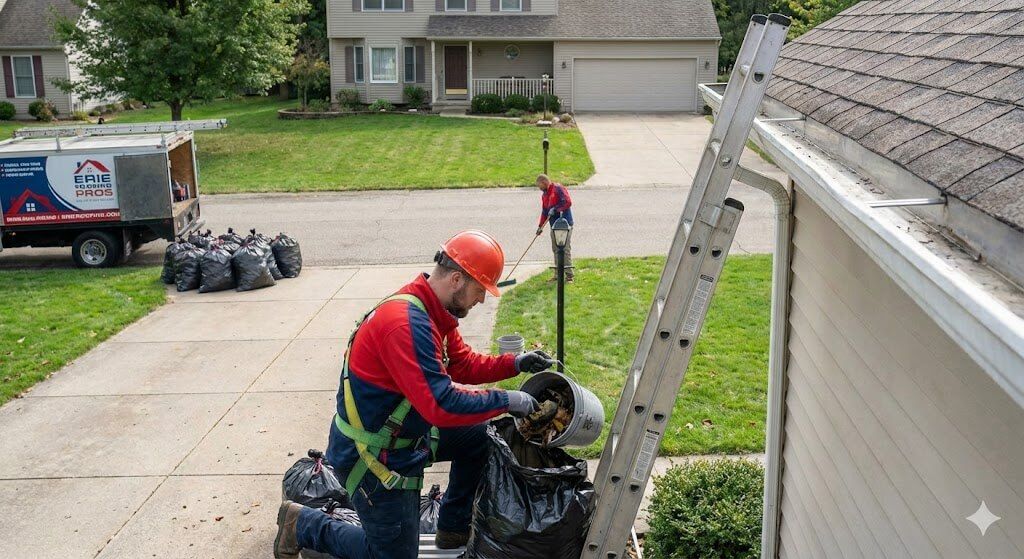 Professional Gutter Cleaning in Erie, PA, By Erie Roofing Pros