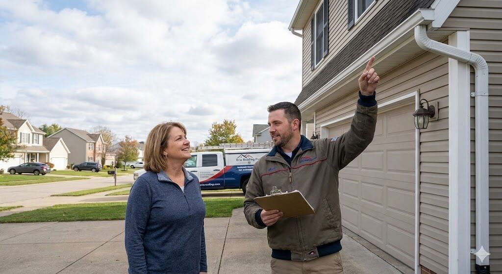 Customer Satisfaction After Gutter Project By Erie Roofing Pros