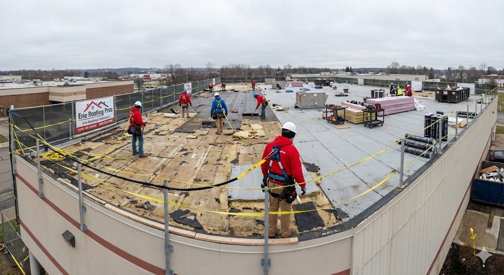 Commercial Roof Repair For Critical Damages By Erie Roofing Pros