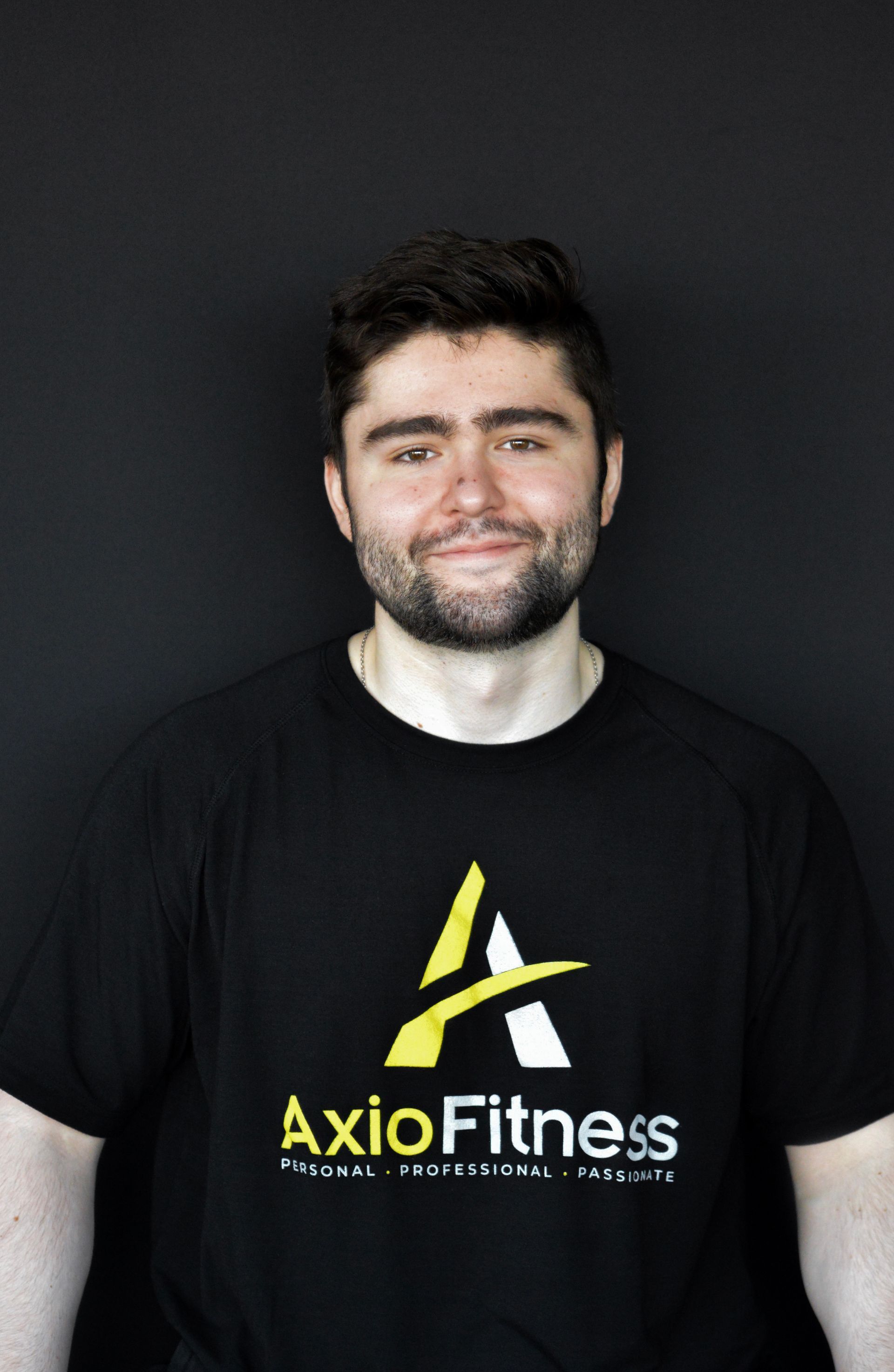 Man in black t-shirt with