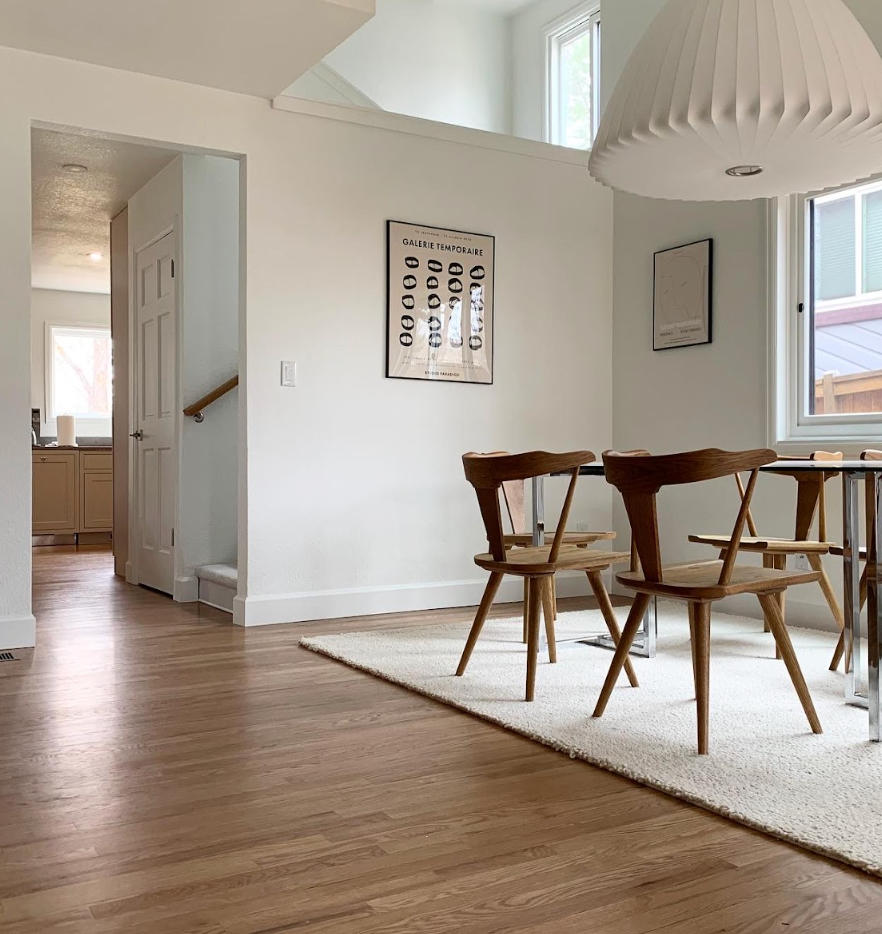 hardwood floor in living room