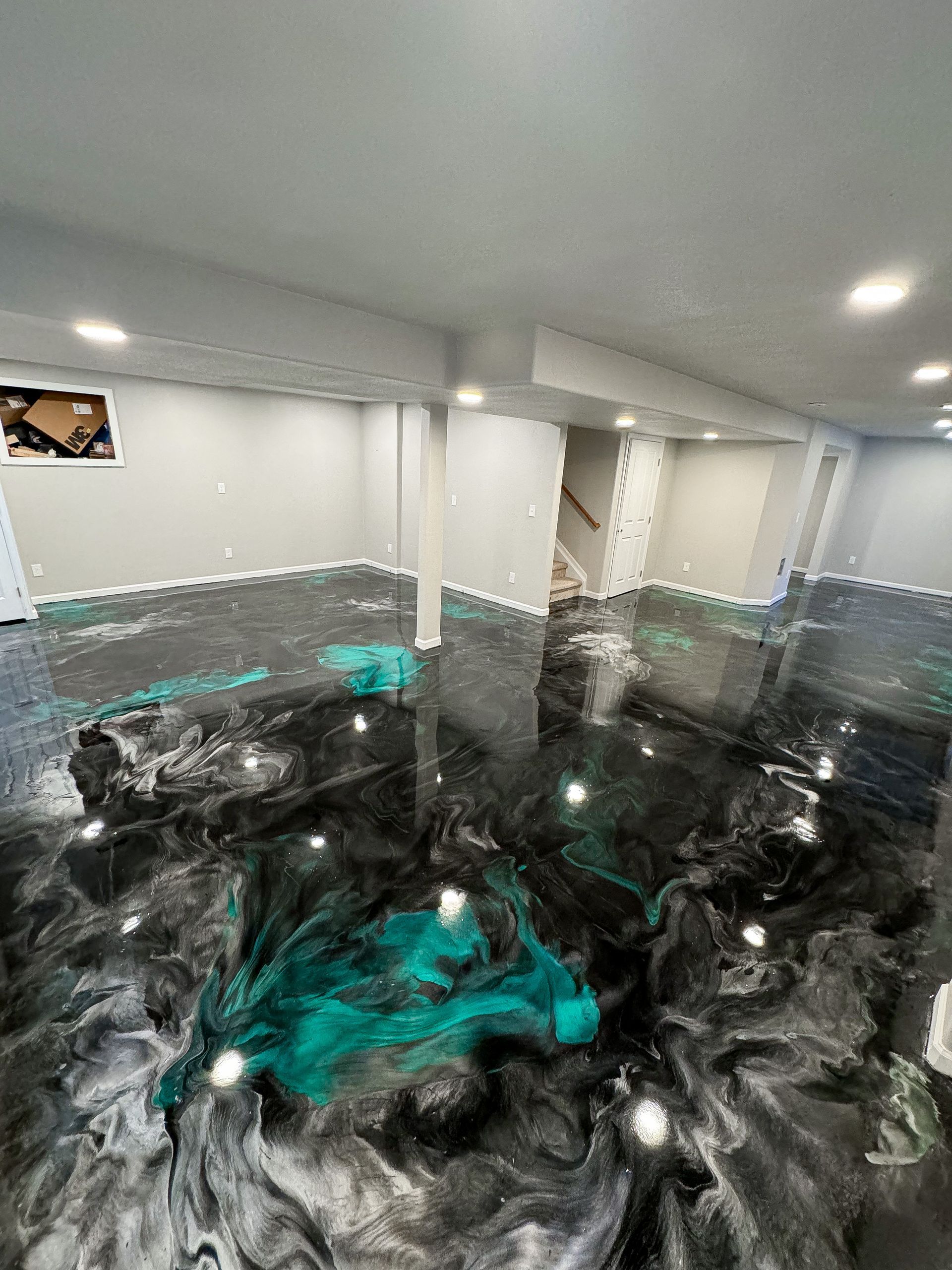 metallic floor