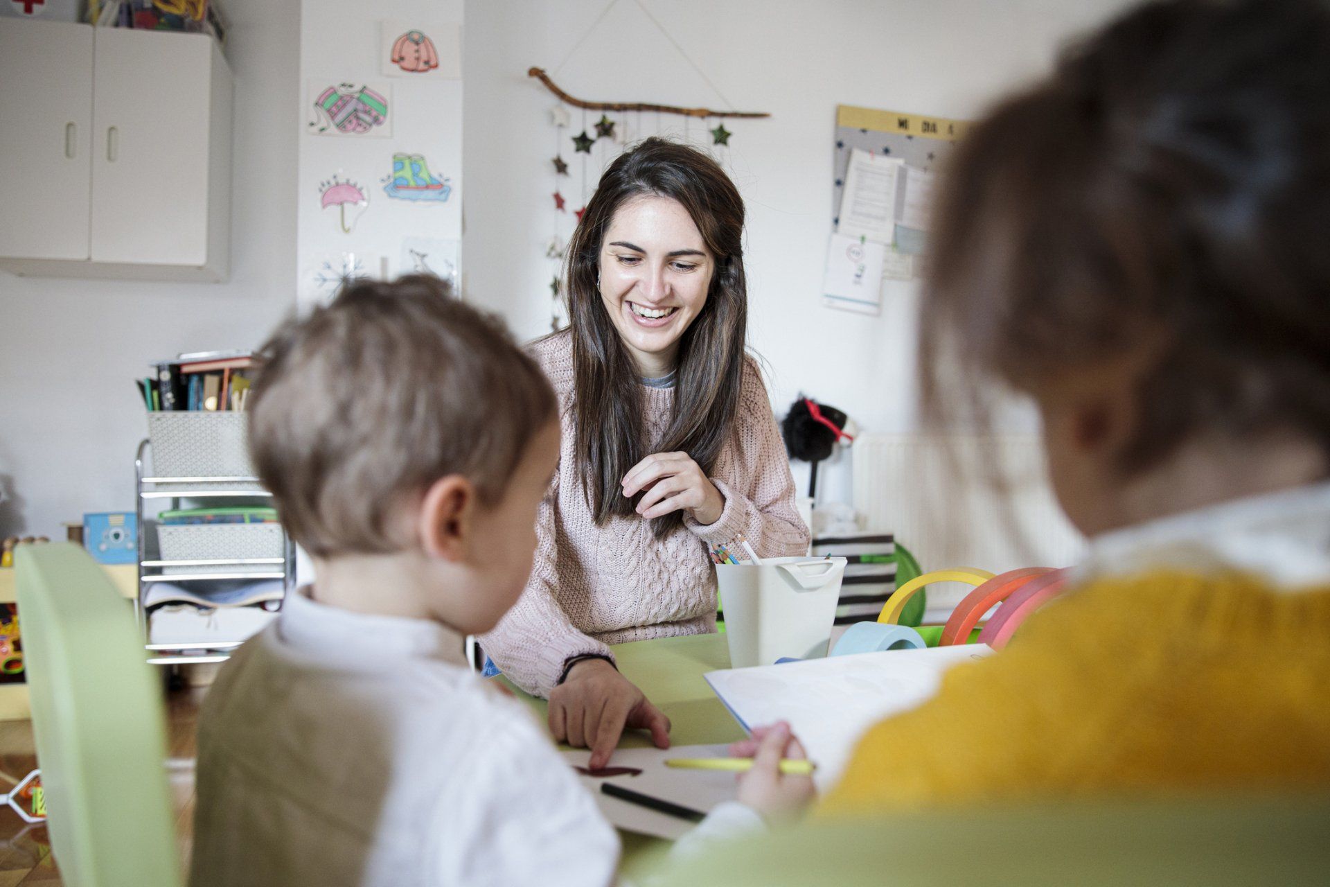 Teacher and Children in the Kindergarten - Kinston, NC - Kinston Child Care Center