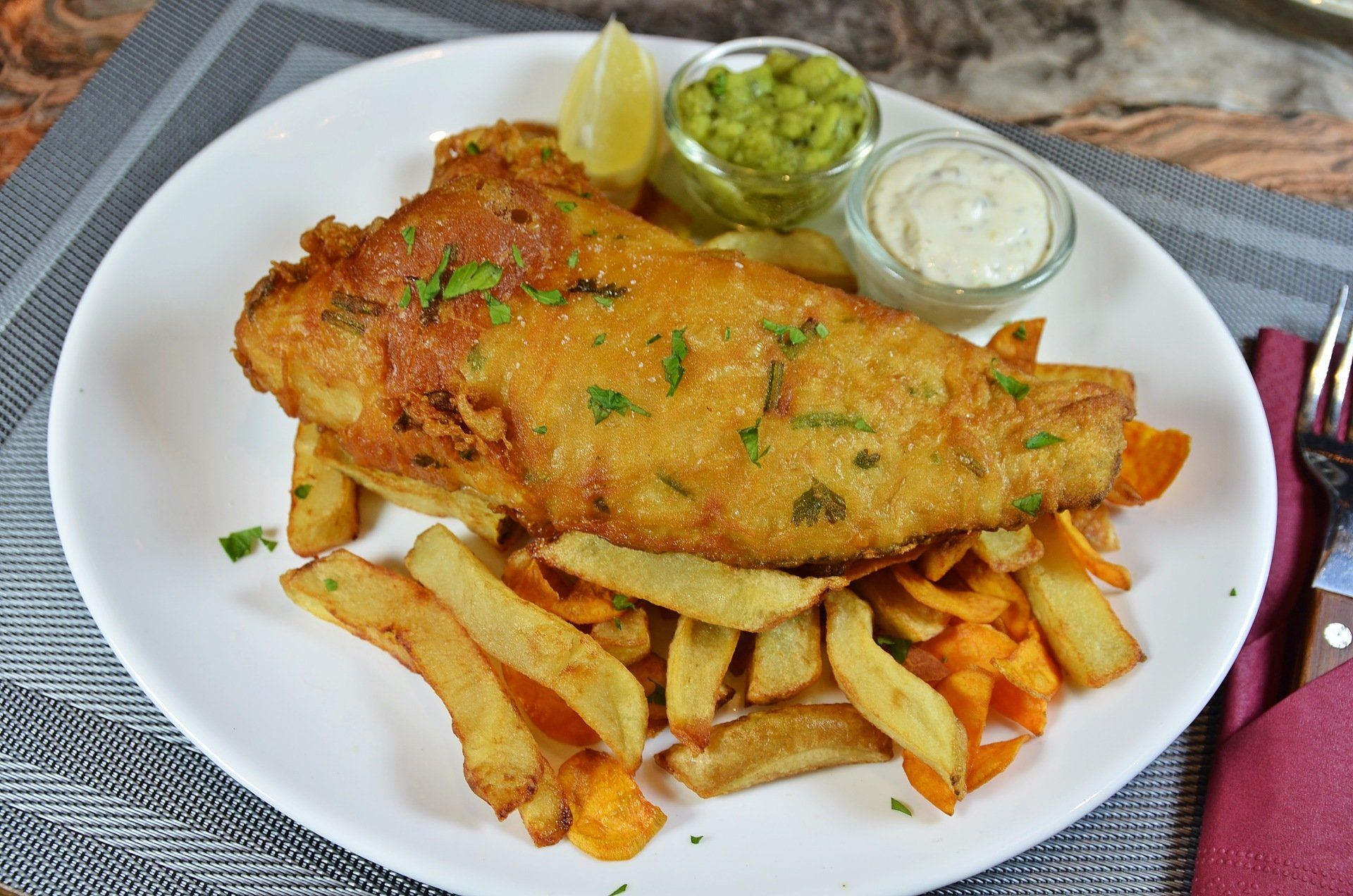 Traditional British Fish and chips
