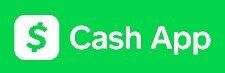 The cash app logo is on a green background.