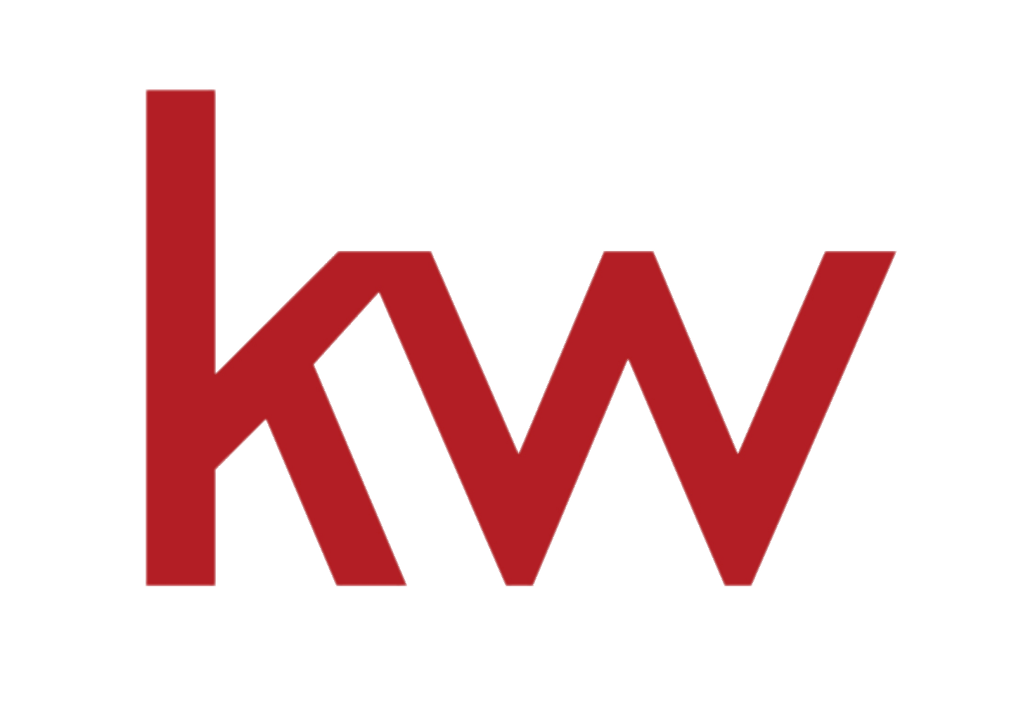 The logo for national realty centers is red , white and blue.