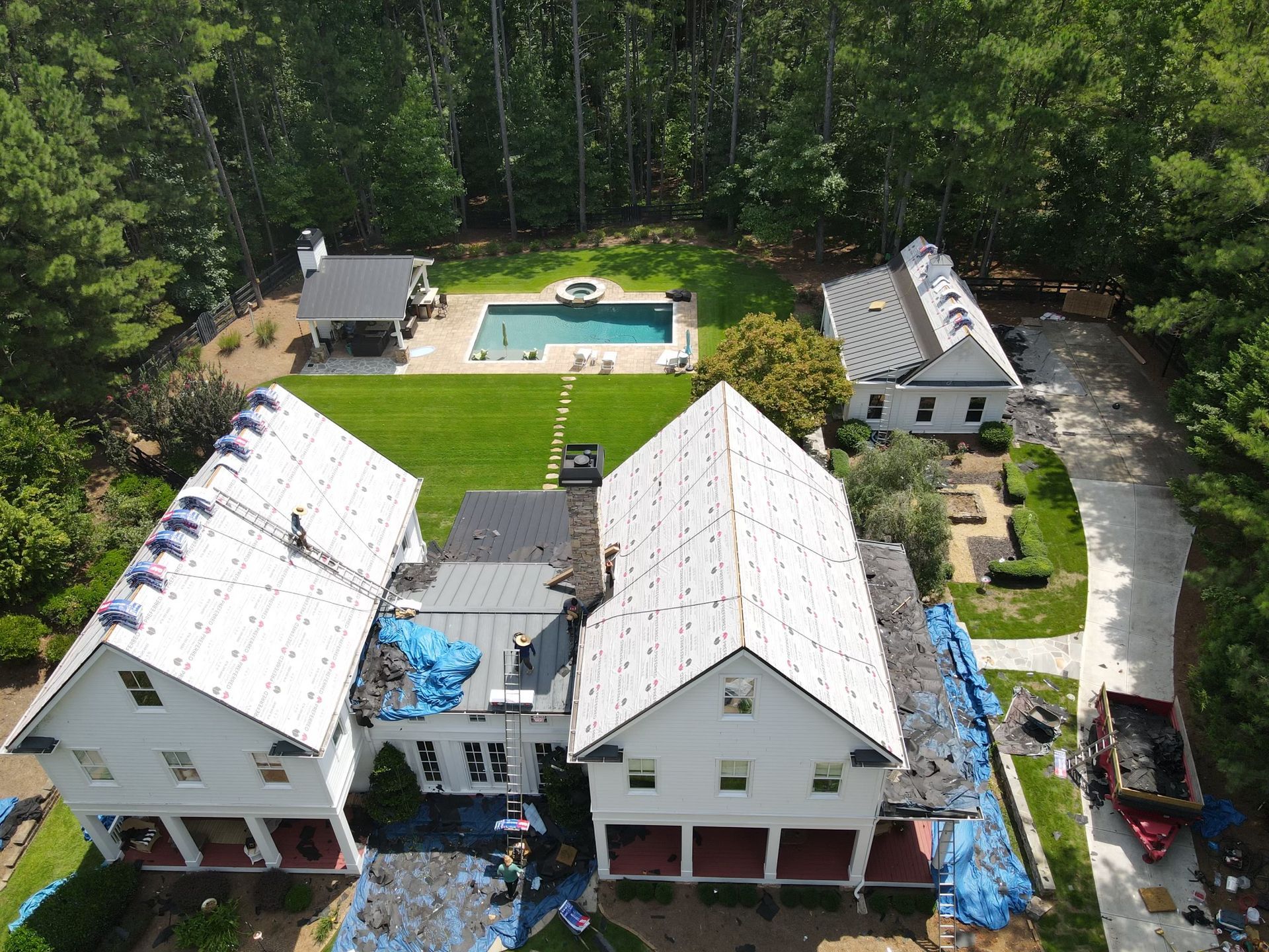 Slate roof install for house in Atlanta, Georgia
